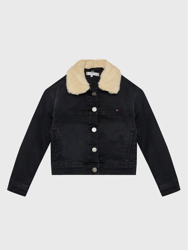 Tommy Hilfiger Tommy Hilfiger Traper jakna Trucker Sherpa KG0KG06916 Crna Regular Fit