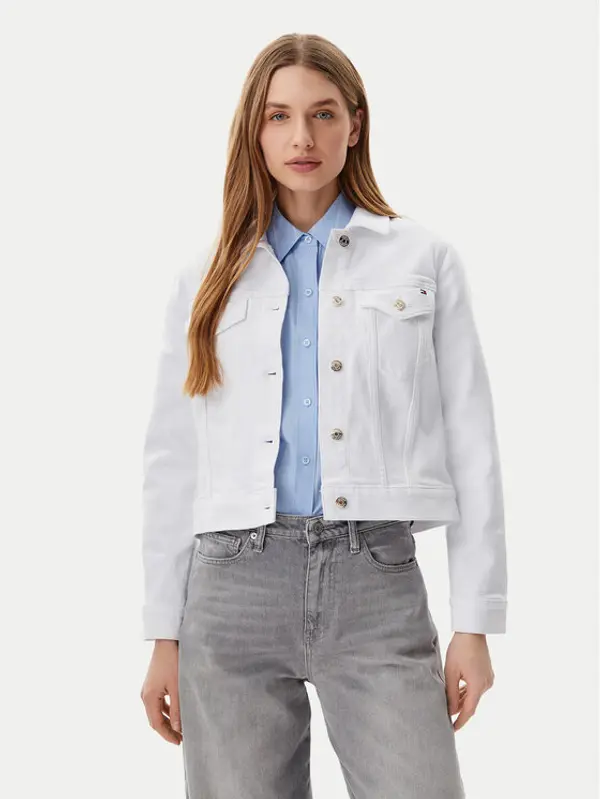 Tommy Hilfiger Tommy Hilfiger Traper jakna WW0WW44374 Bijela Regular Fit