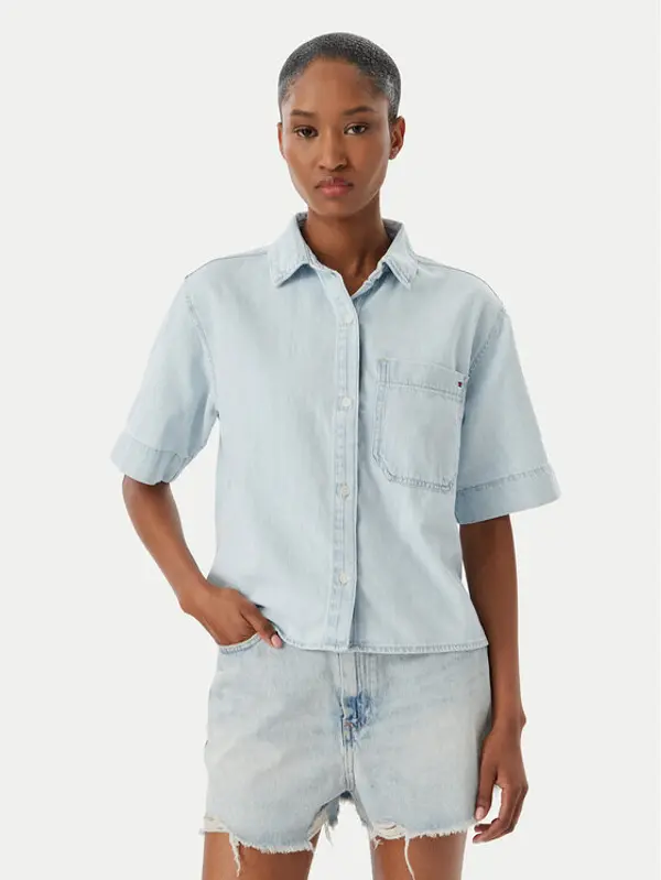 Tommy Hilfiger Tommy Hilfiger traper košulja WW0WW49573 Plava Relaxed Fit