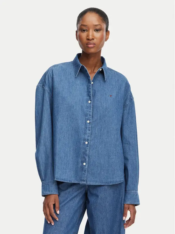 Tommy Hilfiger Tommy Hilfiger traper košulja WW0WW50528 Plava Boxy Fit