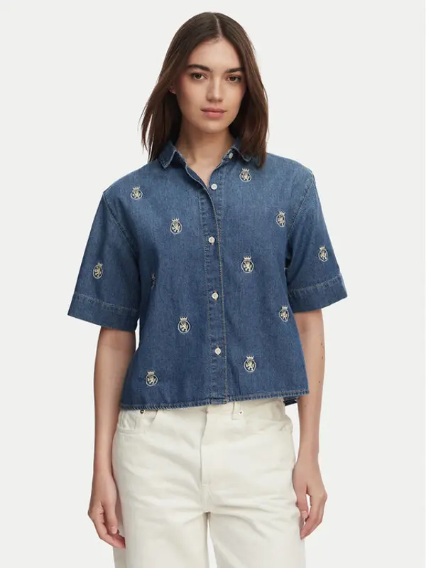Tommy Hilfiger Tommy Hilfiger traper košulja WW0WW50624 Plava Relaxed Fit