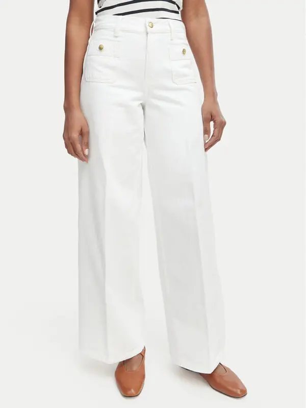 Tommy Hilfiger Tommy Hilfiger Traperice 70s WW0WW48576 Bijela Wide Leg