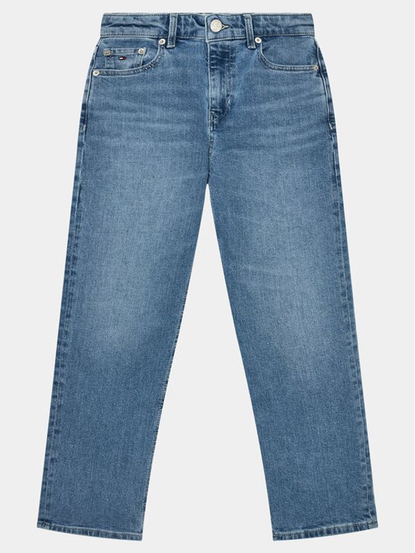 Tommy Hilfiger Tommy Hilfiger Traperice Baggy Wide Mid Wash KB0KB08685 Plava Regular Fit