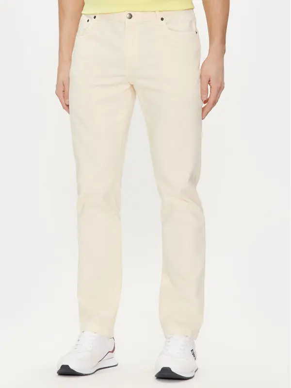 Tommy Hilfiger Tommy Hilfiger Traperice Denton MW0MW33908 Écru Straight Leg