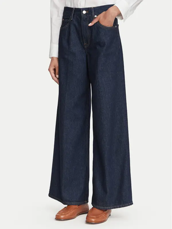 Tommy Hilfiger Tommy Hilfiger Traperice Indie WW0WW48567 Tamnoplava Wide Leg
