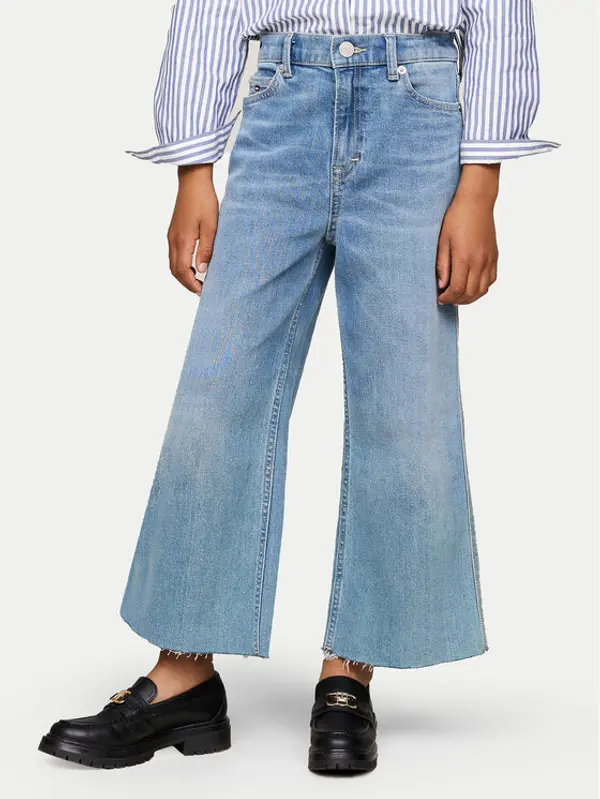 Tommy Hilfiger Tommy Hilfiger Traperice KG0KG08145 Plava Wide Leg
