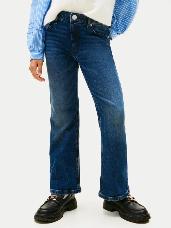 Tommy Hilfiger Tommy Hilfiger Traperice KG0KG08959 Tamnoplava Flare Fit