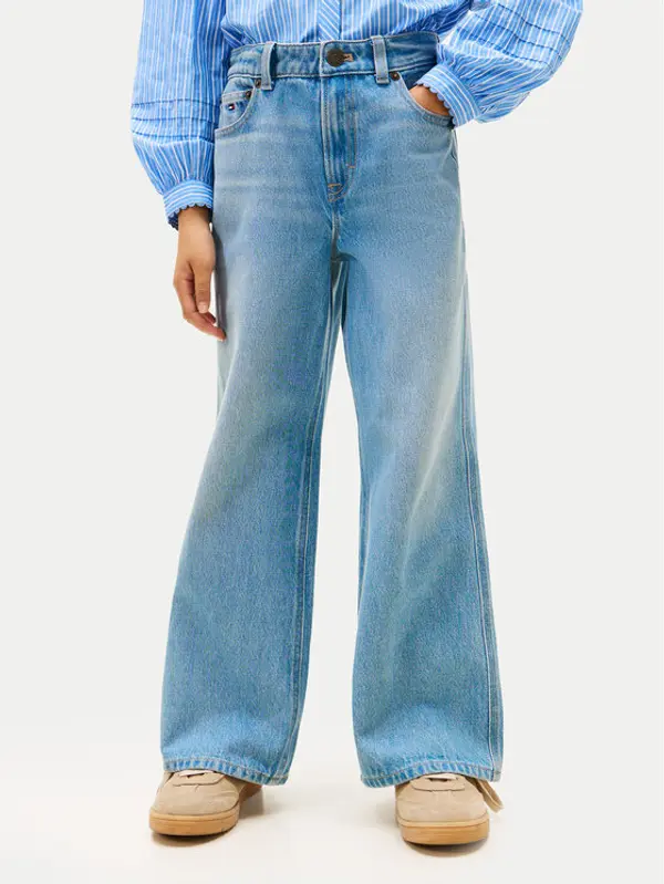 Tommy Hilfiger Tommy Hilfiger Traperice KG0KG08963 Plava Wide Leg
