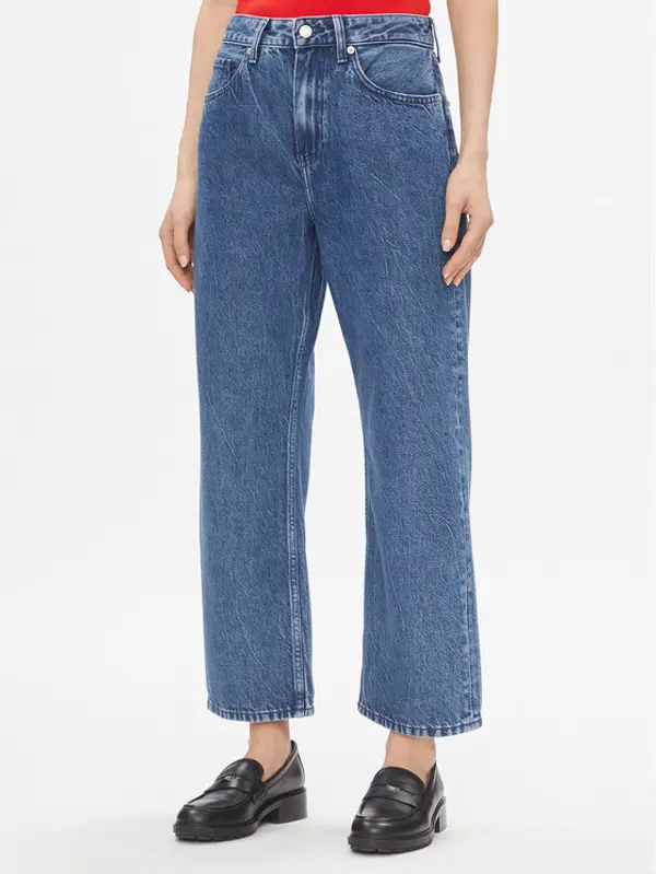 Tommy Hilfiger Tommy Hilfiger Traperice Loose Straight Rw Lea WW0WW40637 Plava Loose Leg