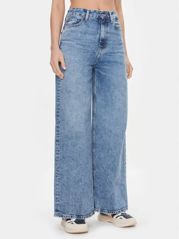 Tommy Hilfiger Tommy Hilfiger Traperice WW0WW39634 Plava Wide Leg