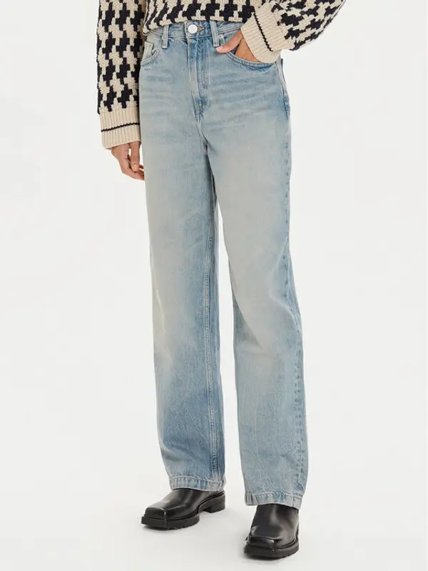 Tommy Hilfiger Tommy Hilfiger Traperice WW0WW42812 Plava Straight Fit