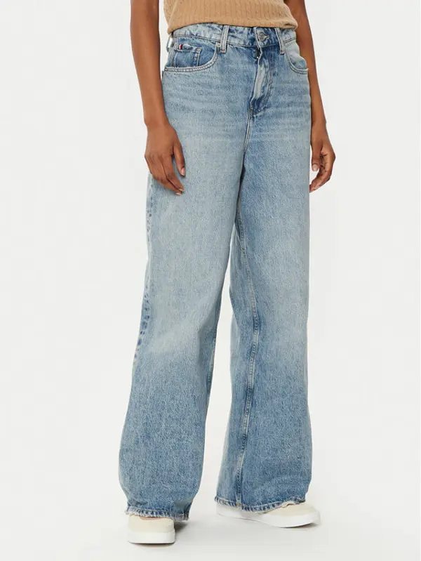 Tommy Hilfiger Tommy Hilfiger Traperice WW0WW43705 Plava Wide Leg