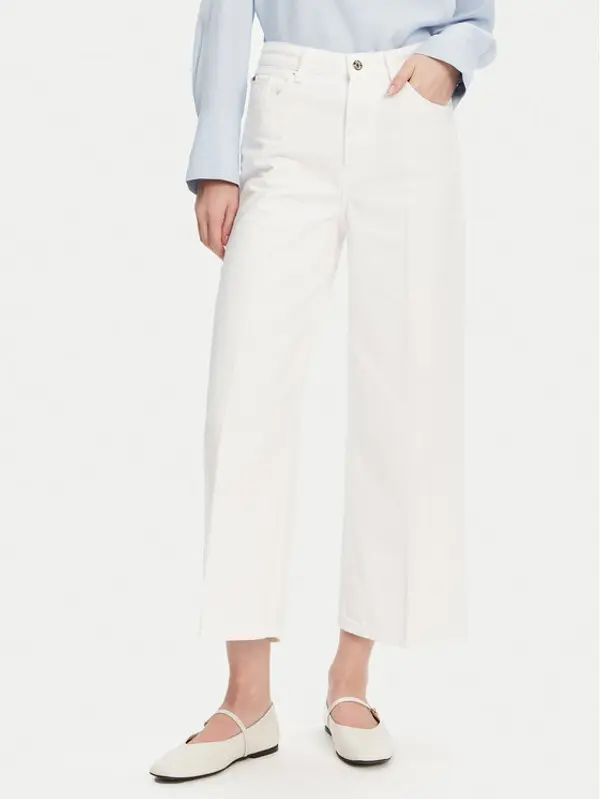 Tommy Hilfiger Tommy Hilfiger Traperice WW0WW44363 Bijela Wide Leg