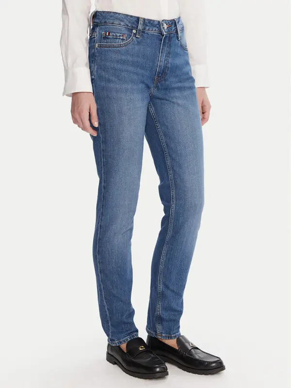 Tommy Hilfiger Tommy Hilfiger Traperice WW0WW46721 Plava Slim Fit