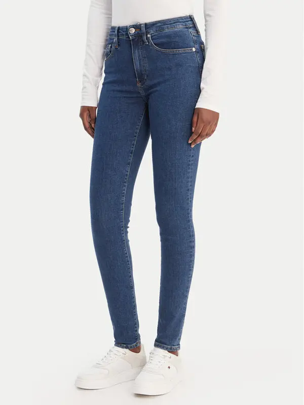 Tommy Hilfiger Tommy Hilfiger Traperice WW0WW47689 Plava Skinny Fit