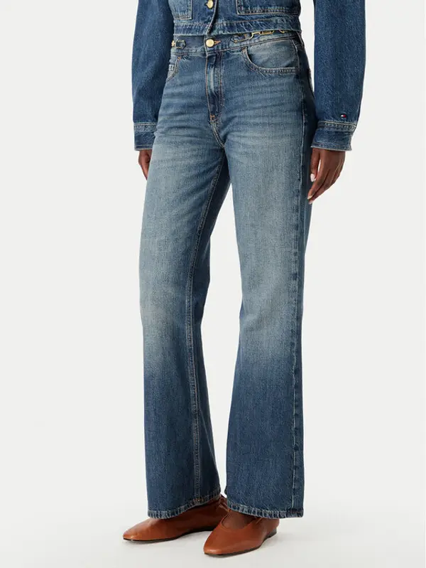 Tommy Hilfiger Tommy Hilfiger Traperice WW0WW49963 Plava Flared Fit