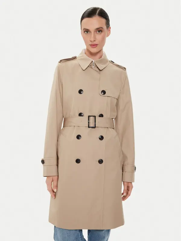 Tommy Hilfiger Tommy Hilfiger Trench WW0WW42133 Bež Slim Fit