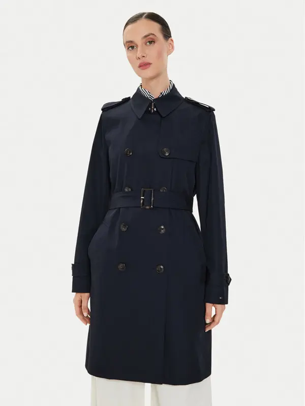Tommy Hilfiger Tommy Hilfiger Trench WW0WW42133 Tamnoplava Slim Fit