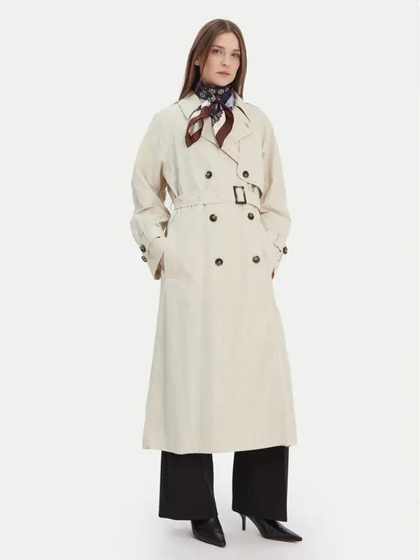 Tommy Hilfiger Tommy Hilfiger Trench WW0WW45632 Bež Oversize