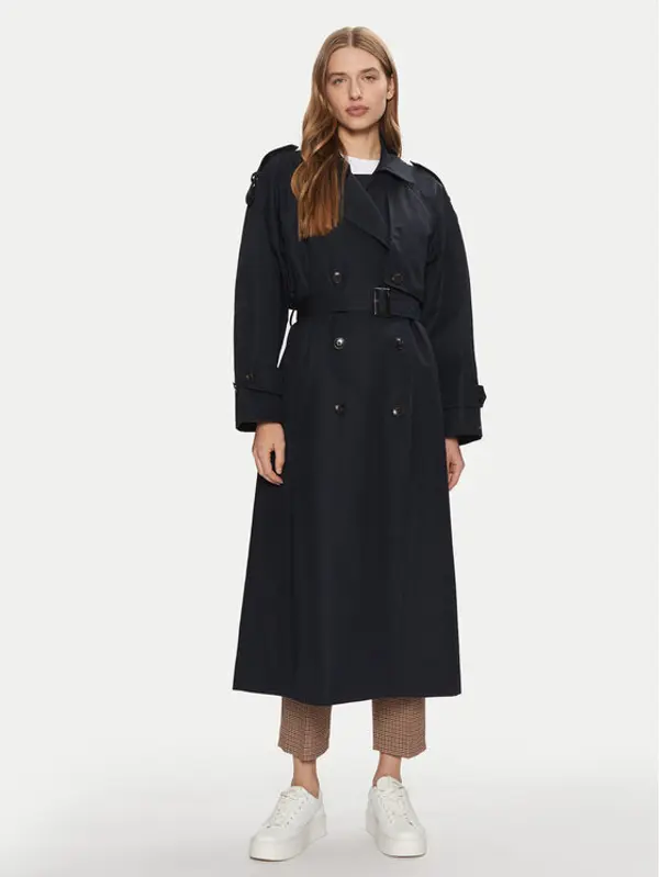 Tommy Hilfiger Tommy Hilfiger Trench WW0WW45918 Tamnoplava Oversize