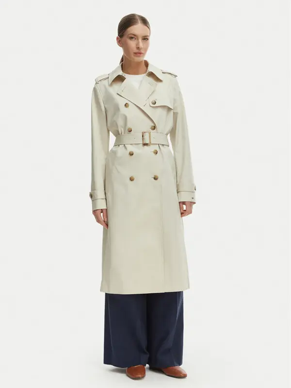 Tommy Hilfiger Tommy Hilfiger Trench WW0WW48873 Bež Slim Fit