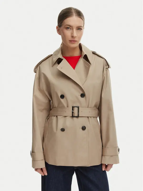 Tommy Hilfiger Tommy Hilfiger Trench WW0WW49586 Bež Relaxed Fit