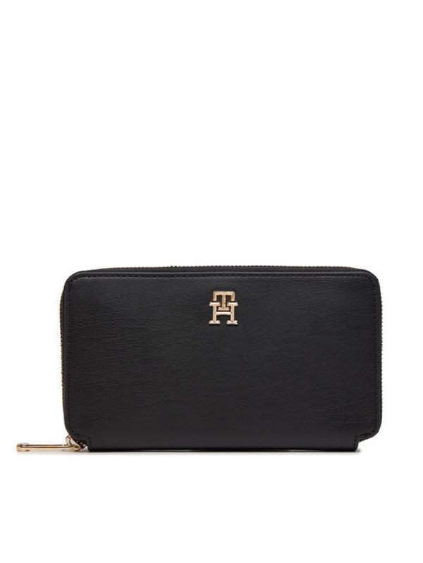 Tommy Hilfiger Tommy Hilfiger Veliki ženski novčanik Iconic Tommy Large Za AW0AW16009 Crna