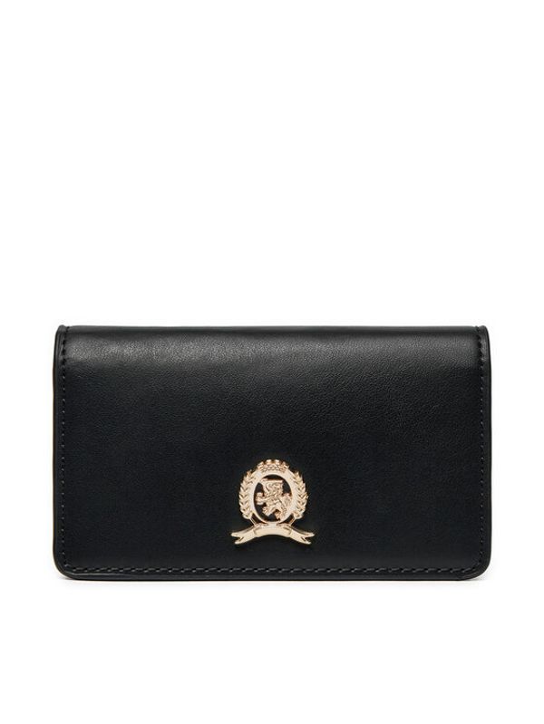 Tommy Hilfiger Tommy Hilfiger Veliki ženski novčanik Luxe Leather Med Flap AW0AW16576 Crna