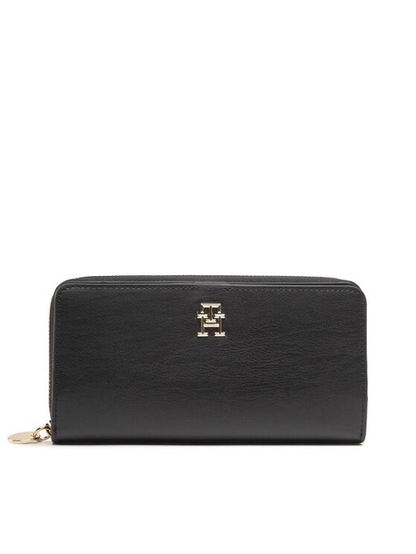 Tommy Hilfiger Tommy Hilfiger Veliki ženski novčanik Th Chic Large Za AW0AW14231 Crna