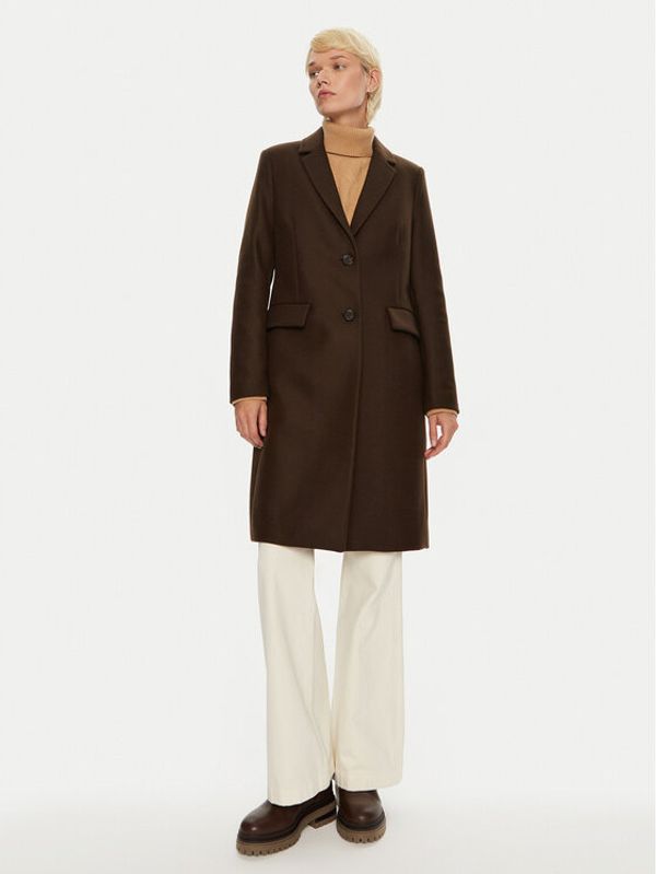 Tommy Hilfiger Tommy Hilfiger Vuneni kaput WW0WW42738 Smeđa Regular Fit