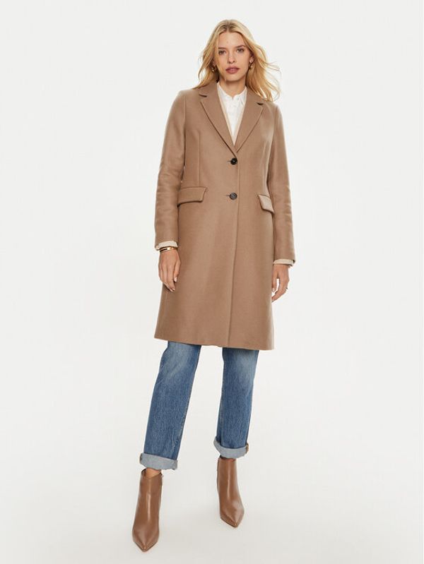 Tommy Hilfiger Tommy Hilfiger Vuneni kaput WW0WW42738 Smeđa Regular Fit