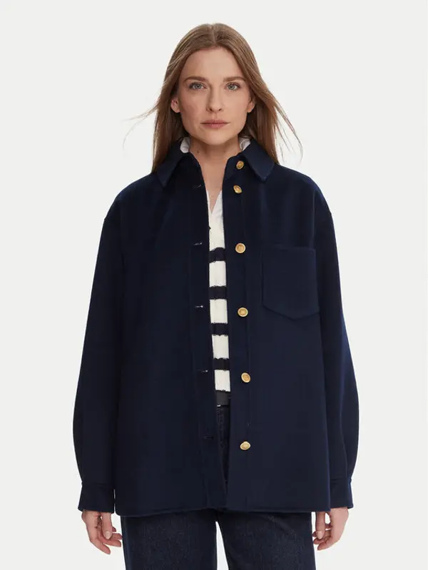 Tommy Hilfiger Tommy Hilfiger Vuneni kaput WW0WW46558 Tamnoplava Relaxed Fit