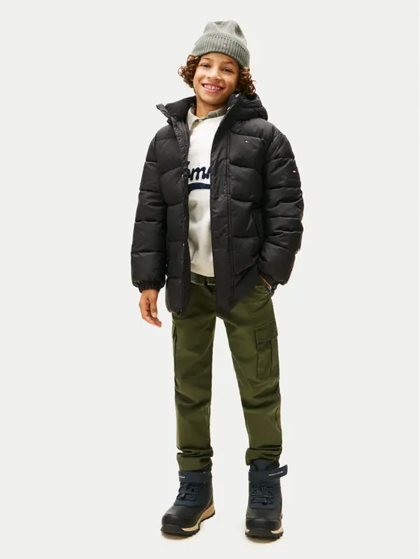 Tommy Hilfiger Tommy Hilfiger Zimska jakna KB0KB10002 Crna Regular Fit