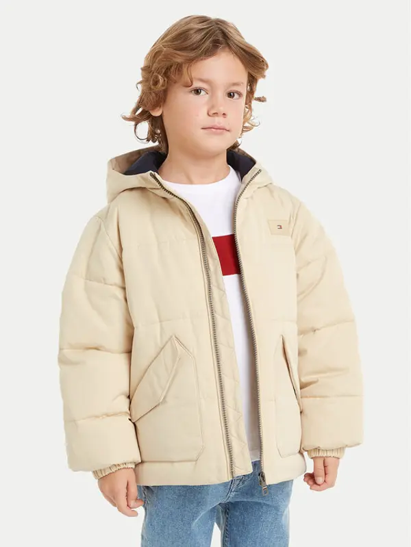 Tommy Hilfiger Tommy Hilfiger Zimska jakna Monotype KB0KB09092 Bež Regular Fit