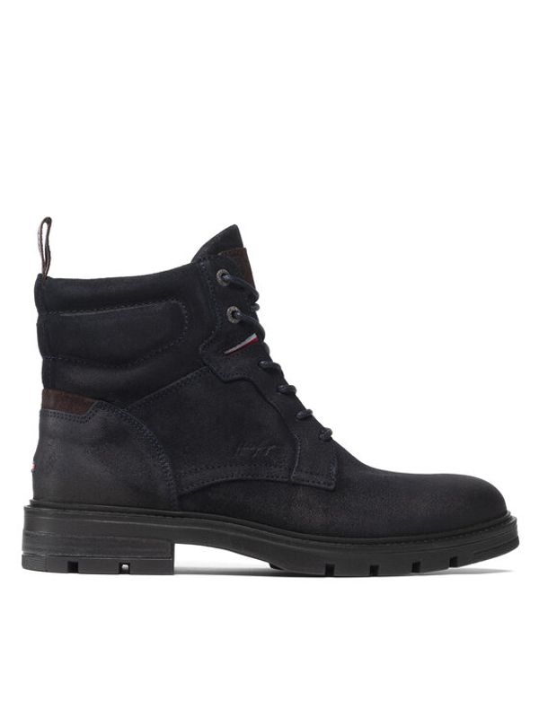 Tommy Hilfiger Tommy Hilfiger Zimske čizme Elevated Padded Suede Boot FM0FM03778 Tamnoplava