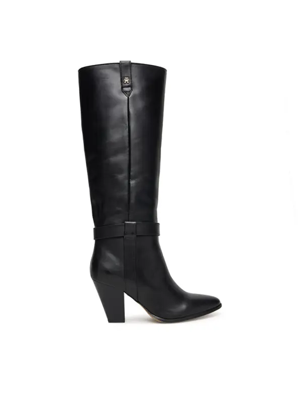 Tommy Hilfiger Tommy Hilfiger Zimske čizme T-Strap Pointy FW0FW08982 Crna