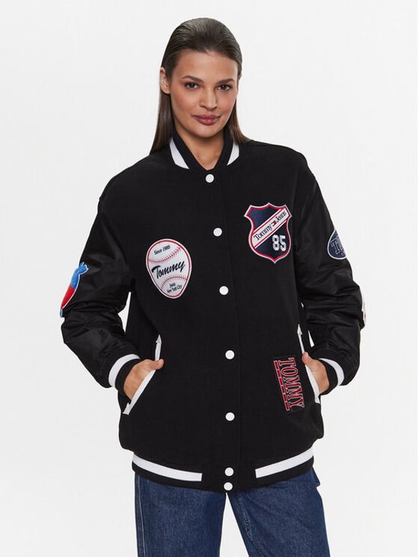 Tommy Jeans Tommy Jeans Bomber Letterman DW0DW14940 Crna Oversize