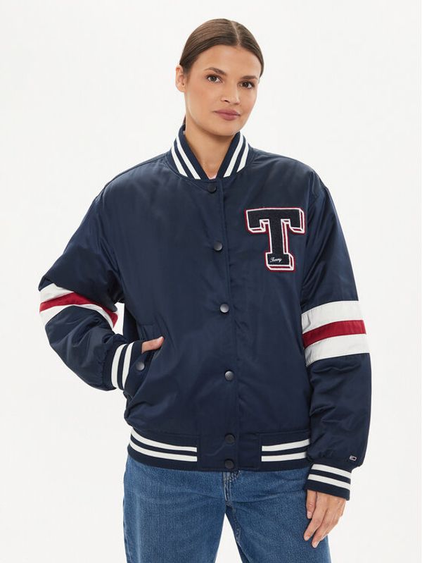 Tommy Jeans Tommy Jeans Bomber Letterman DW0DW18306 Tamnoplava Relaxed Fit