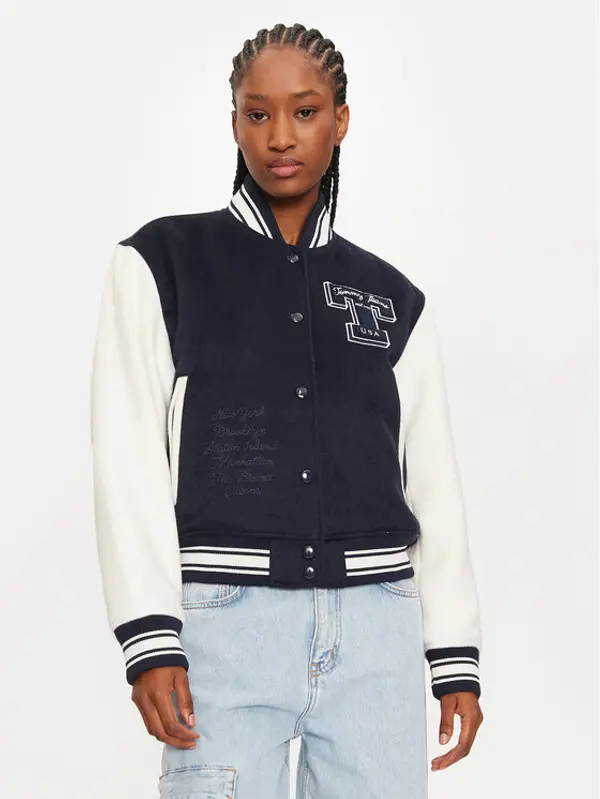 Tommy Jeans Tommy Jeans Bomber Letterman DW0DW18845 Tamnoplava Regular Fit