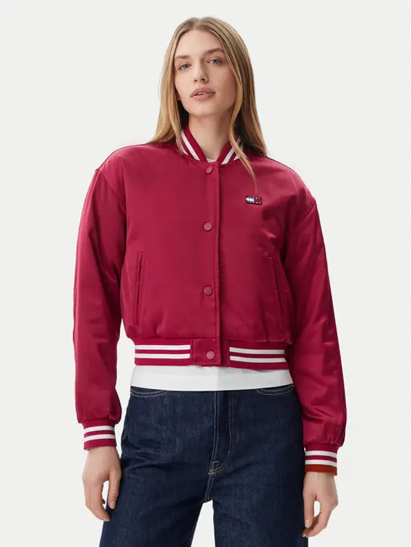 Tommy Jeans Tommy Jeans Bomber Satin Coach DW0DW20229 Ružičasta Regular Fit