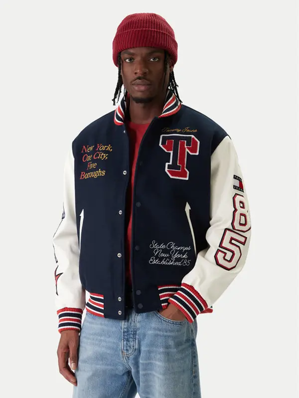 Tommy Jeans Tommy Jeans Bomber Varsity DM0DM22729 Tamnoplava Regular Fit