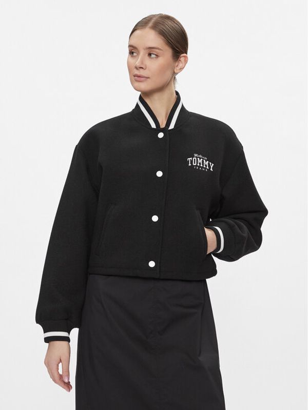 Tommy Jeans Tommy Jeans Bomber Varsity DW0DW17236 Crna Relaxed Fit