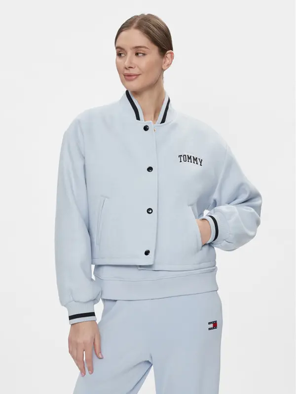 Tommy Jeans Tommy Jeans Bomber Varsity DW0DW17236 Svijetloplava Relaxed Fit