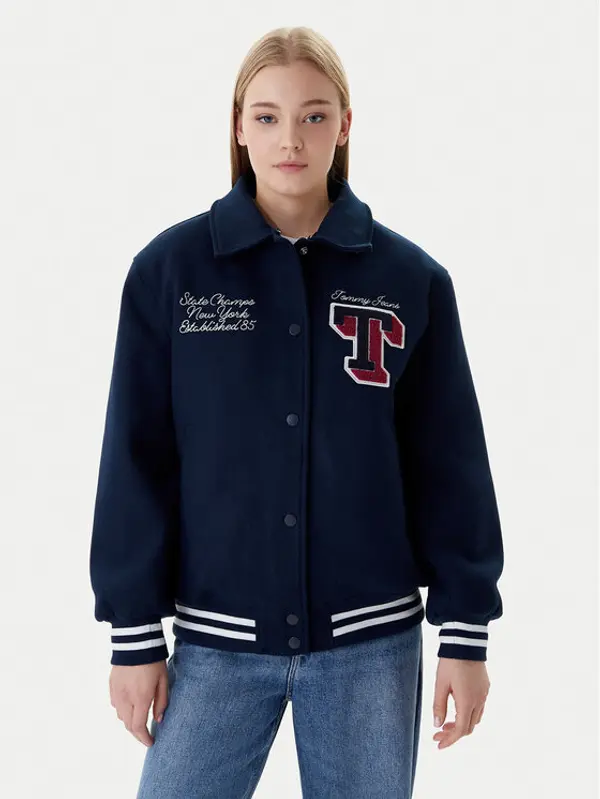Tommy Jeans Tommy Jeans Bomber Varsity DW0DW22051 Tamnoplava Relaxed Fit