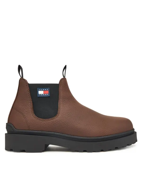 Tommy Jeans Tommy Jeans Chelsea cipele Tjm Chelsea Leather Wl EM0EM01670 Smeđa