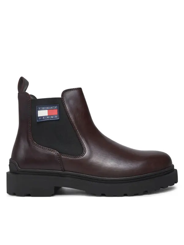 Tommy Jeans Tommy Jeans Chelsea cipele Tjm Leather Chelsea Boot EM0EM01448 Smeđa