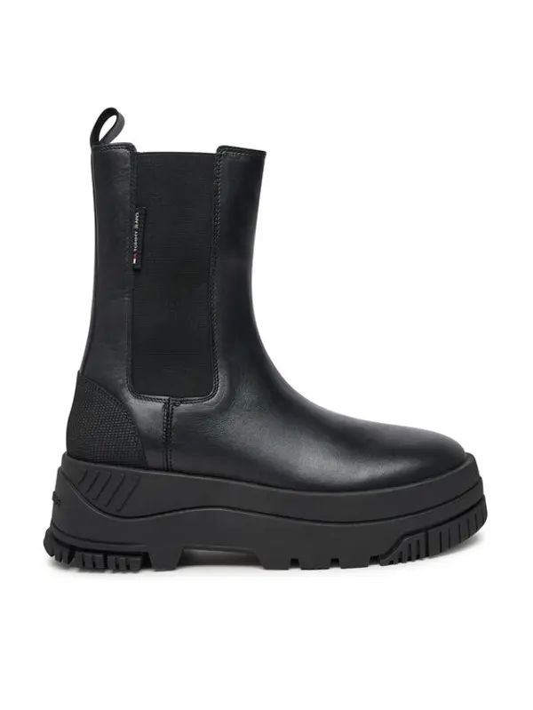 Tommy Jeans Tommy Jeans Chelsea cipele Tjw Chelsea Flatform Boot EN0EN02597 Crna