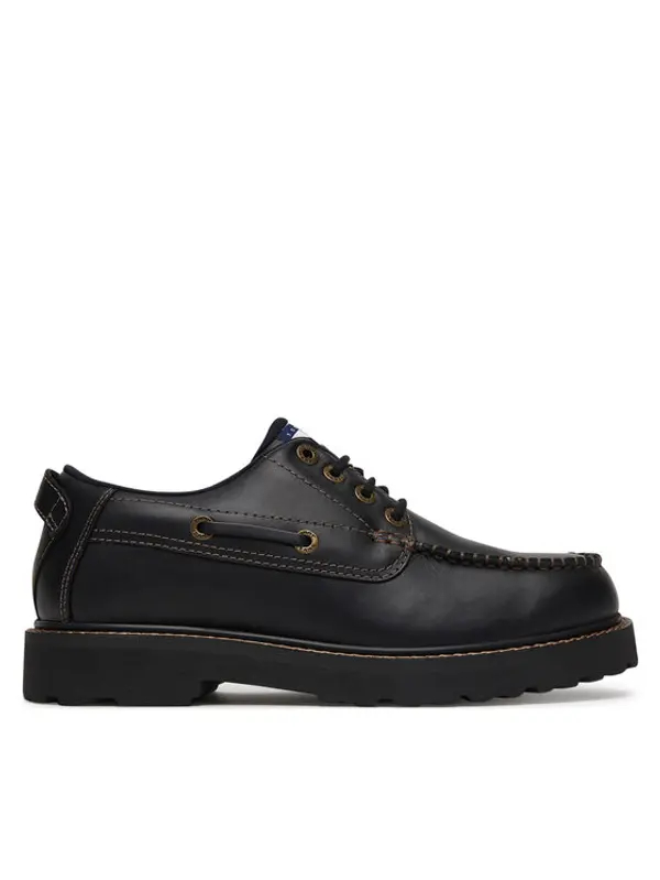 Tommy Jeans Tommy Jeans Cipele Archive '01 Boat Shoe Leather EM0EM01651 Crna