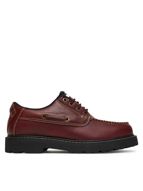 Tommy Jeans Tommy Jeans Cipele Archive '01 Boat Shoe Leather EM0EM01651 Smeđa