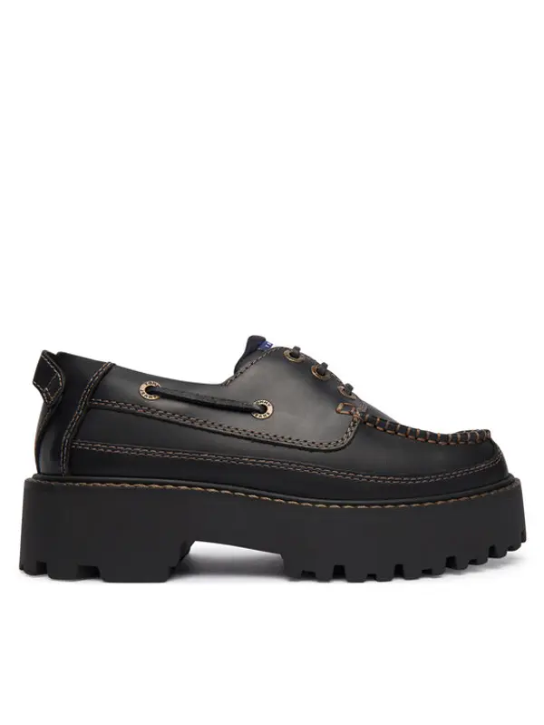 Tommy Jeans Tommy Jeans Cipele Archive '01 Boat Shoe Leather EN0EN03003 Crna